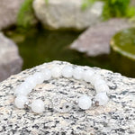 7 - Cancer Zodiac Bracelet *White Jade*