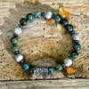 Kambaba Jasper and Gray Landscape Jasper Bracelet