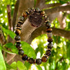 ♞ Bracelet en Oeil de Tigre, Pyrite et Quartz Fumé