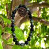 ♞ Bracciale in Pietra Lavica ed Ematite