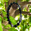 ♞ Bracciale in agata nera e diaspro netstone