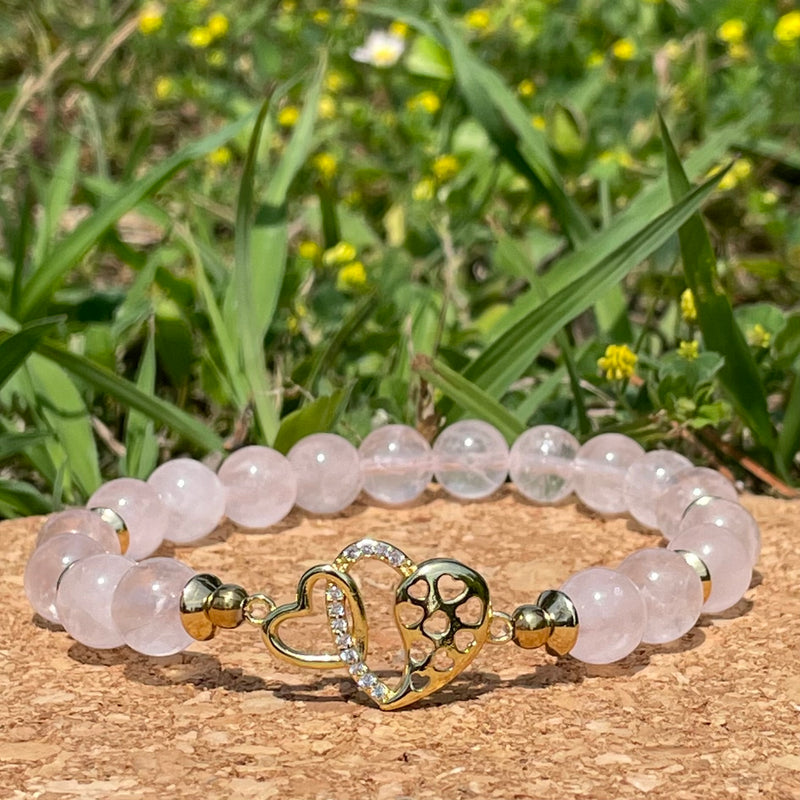 ♥︎ Bracelet en Quartz Rose