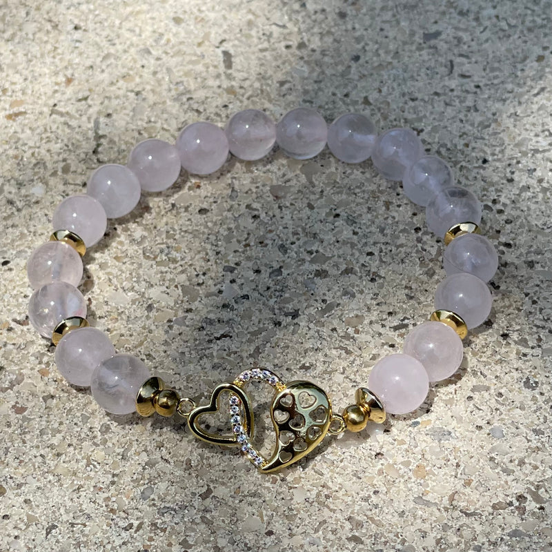 ♥︎ Bracelet en Quartz Rose